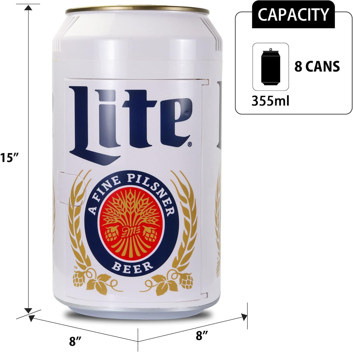 Miller Lite 8-Can Mini Fridge - Image 3